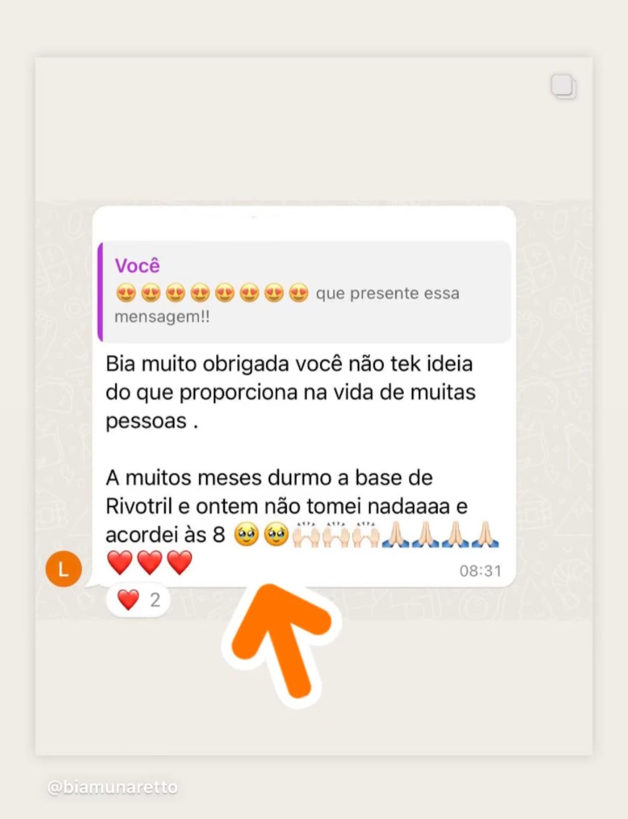 Depoimento sobre superação de medicamentos